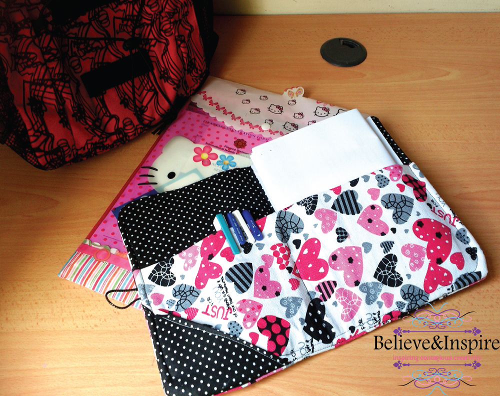 Fabric Organizer Tutorial on believeninspire.com (Beginner sewing project, free sewing pattern) beginners sewing - oragnizer 