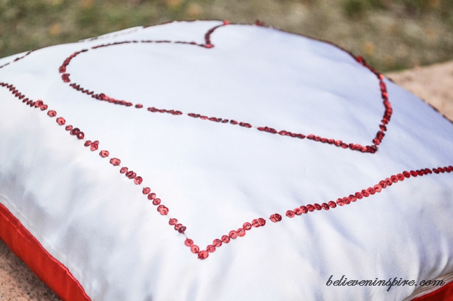 Sequined Silky Heart Pillow Tutorial (Decorative Pillows)