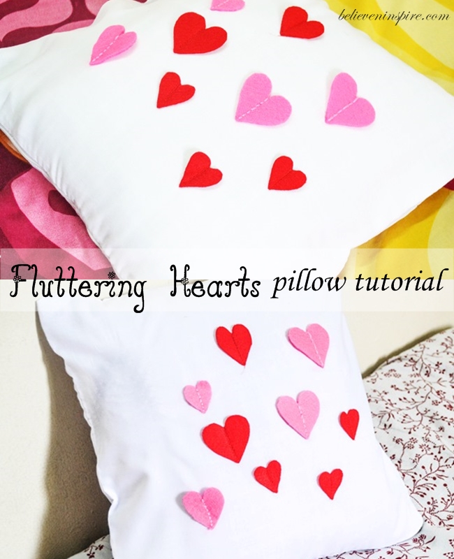 fluttering hearts pillow tutorial