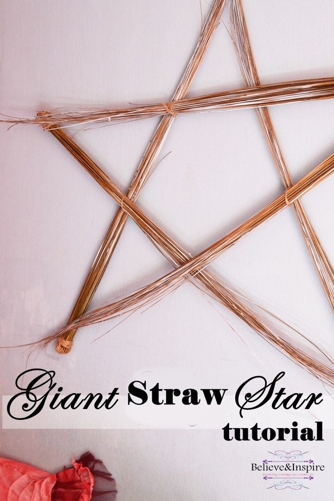 Giant Straw Star Tutorial - Cheap Wall Art