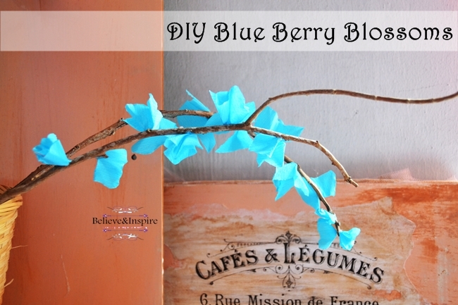 DIY Blue Berry Blossoms (Artificial Flowers)