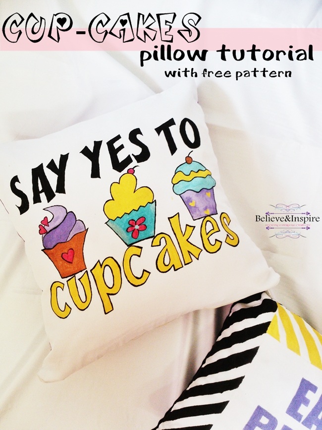 Cup-cake Pillow DIY (Things to sew for kids) with free pattern