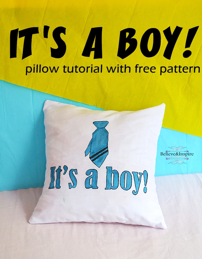 It's a Boy! Pillow Tutorial (Personalized Gifts)