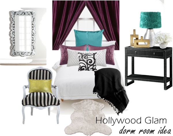 hollywood glam dorm room idea