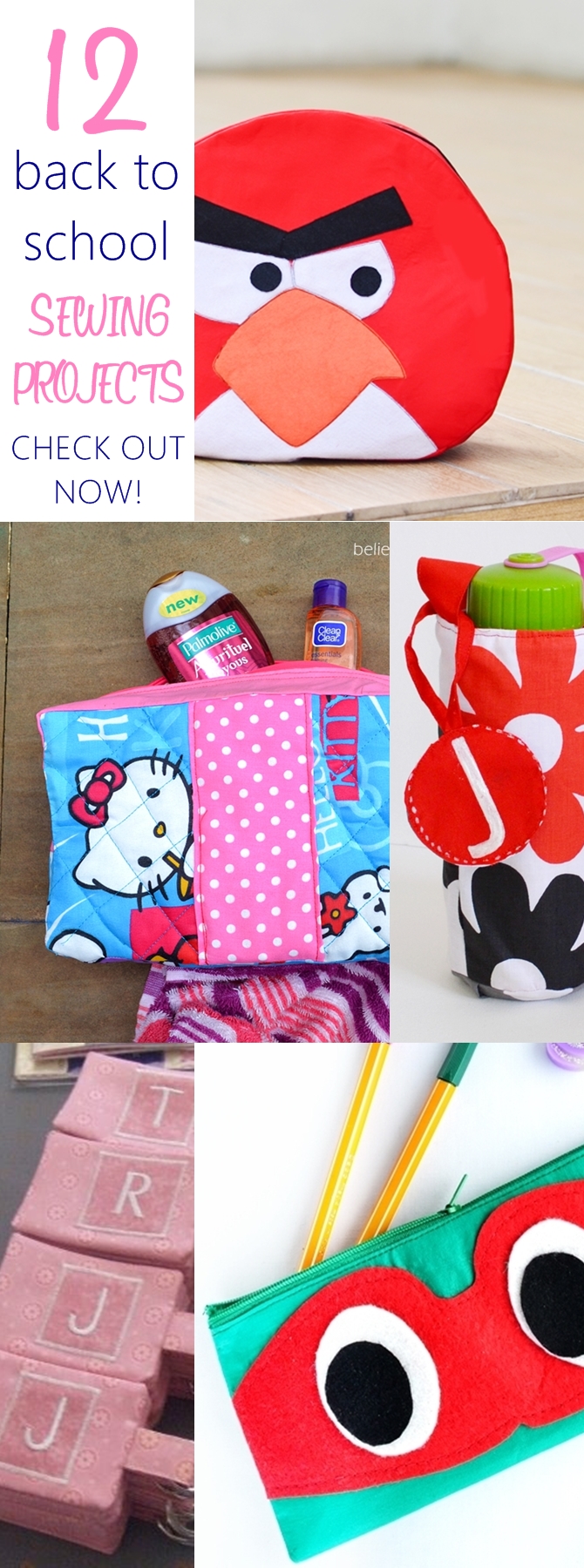 12 Awesome Back to School Sewing Ideas with Free Patterns