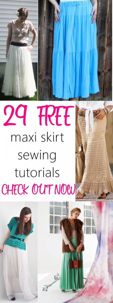 Maxi Skirts Free Sewing Patterns and Tutorials