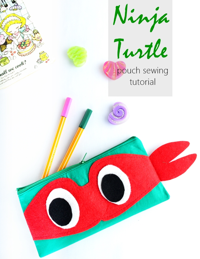 Ninja turtle pouch sewing tutorial