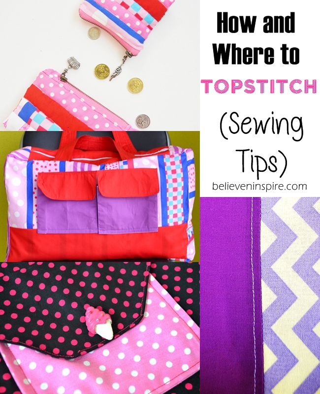 How to Top stitch (Sewing Tips for Beginners) on believeninspire.com