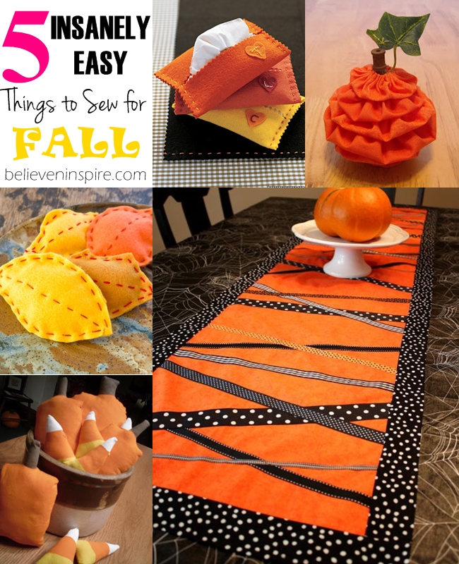 Things to sew for fall on believeninspire.com #fallideas #fallsewing