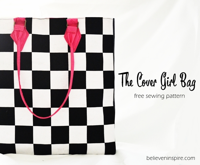 The Cover Girl Bag - FREE SEWING PATTERN (Custom Bags) on believeninspire.com