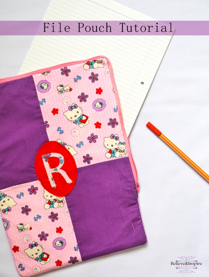 How to Sew a File Pouch on believeninspire.com