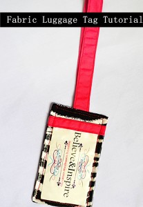 How to make homemade fabric luggage tags