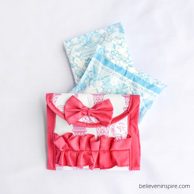 How to Make a Sanitary Napkin Pouch believeninspire.com