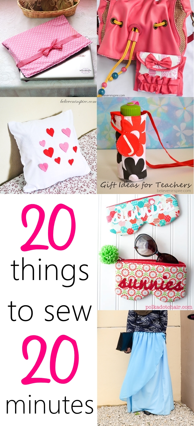 Beginner Sewing Projects-30+ Things to Sew in Under 20 Minutes