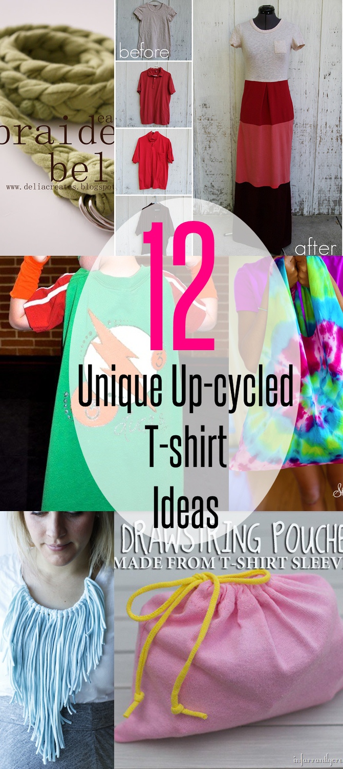 12 unique upcycled T-shirt ideas on believeninspire.com