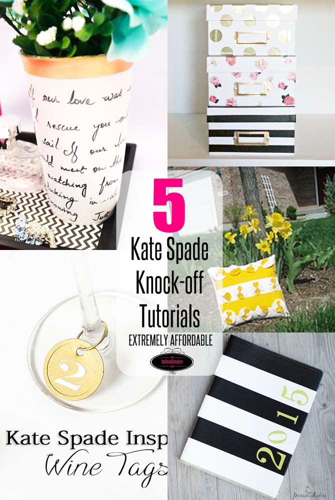 5 Kate Spade Home Decor Knock-off Tutorials on sewsomestuff.com Love Kate Spade but don't want to splurge dollars on the store? No worries! Here are some great knock-off tutorials to make your house look gorgeous. Get them all here now!