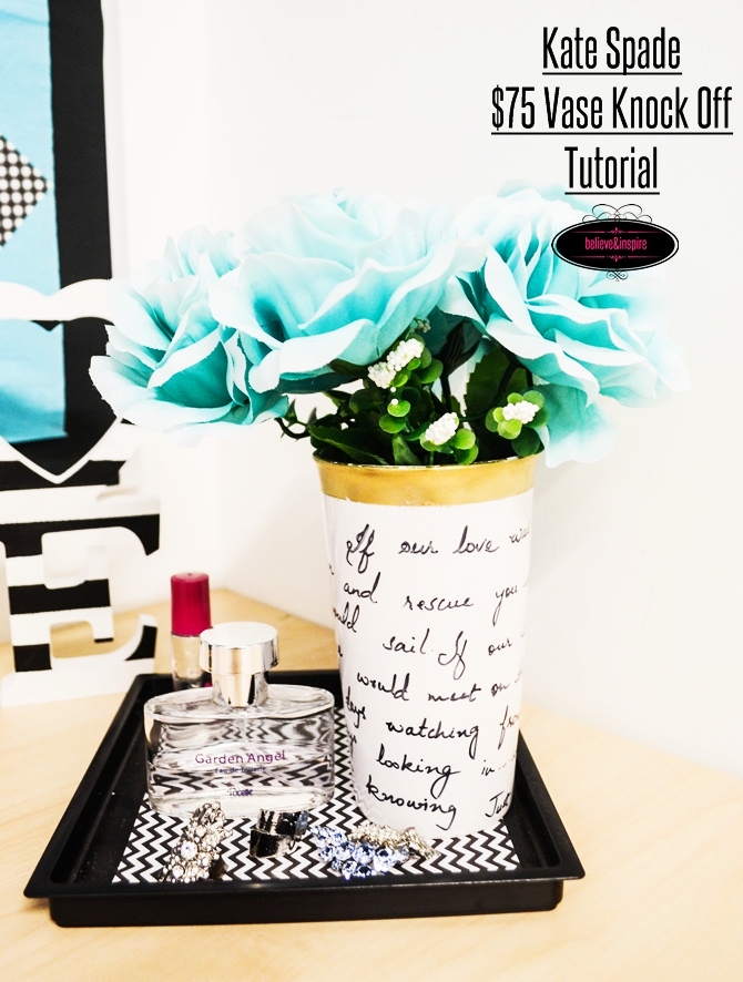 Kate spade DIY flower vase on believeninspire.com 101