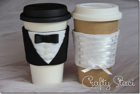 Personalized Paper Coffee Cup Sleeves for Wedding SLEEVES 