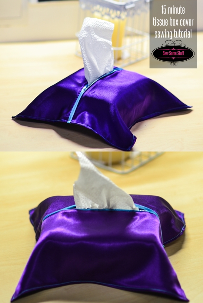 15 minutes Tissue Box Cover Sewing Tutorial