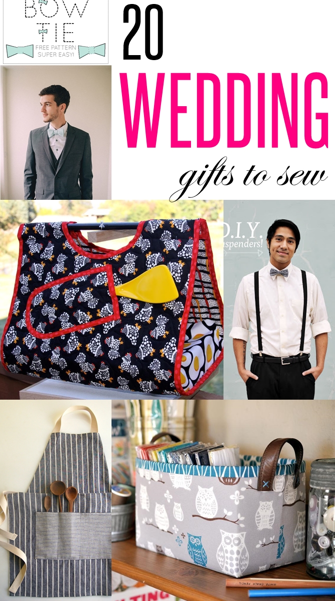 20 Wedding gifts to sew. These DIY practical wedding gift ideas are a PERFECT money saver! You will definitely find something to make from this list of 20 gift ideas for couples, bride and groom. Check out NOW!