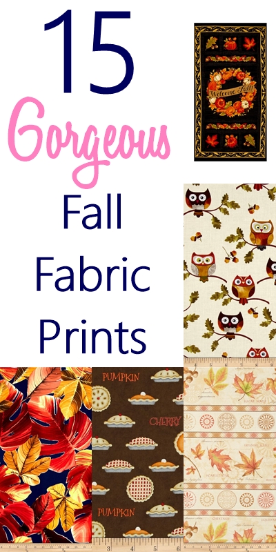 Looking for some beautiful fall fabric prints to update your home décor? I bet you’re gonna love these fall fabric prints complete with pumpkins, pies and OWLS. These fabrics are PERFECT for fall fabric crafts. Check out now!