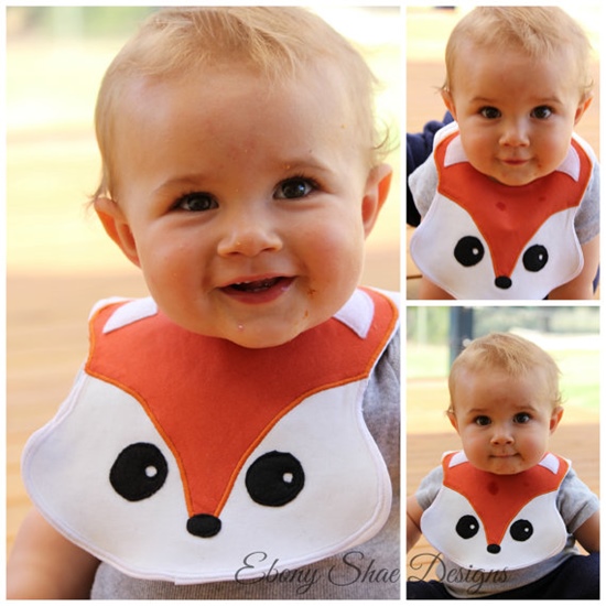 Fox Baby Bib Sewing Pattern