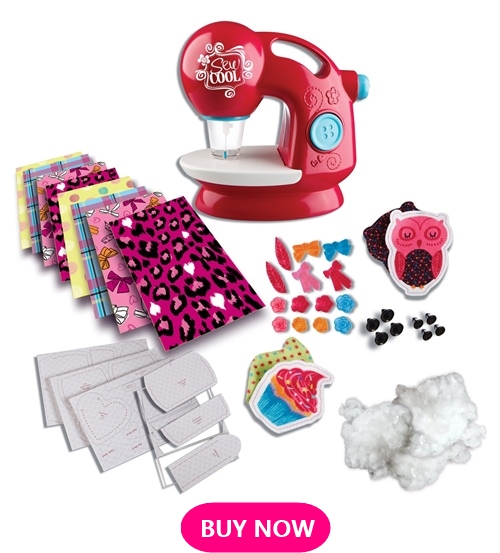 Gifts for kids who love to sew. Great idea to encourage kids to learn sewing with this sewing kit. Sewing machine for kids