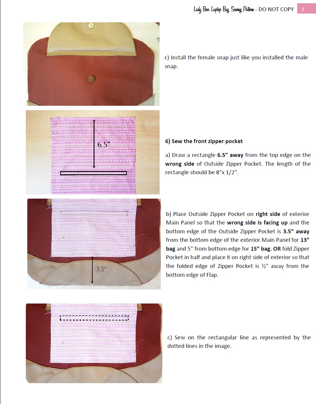 Lady Boss Laptop Bag Sewing Pattern - Sew Some Stuff