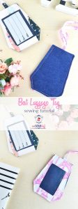 cute luggage tags | Best fabric luggage tag sewing tutorial | DIY luggage tags |