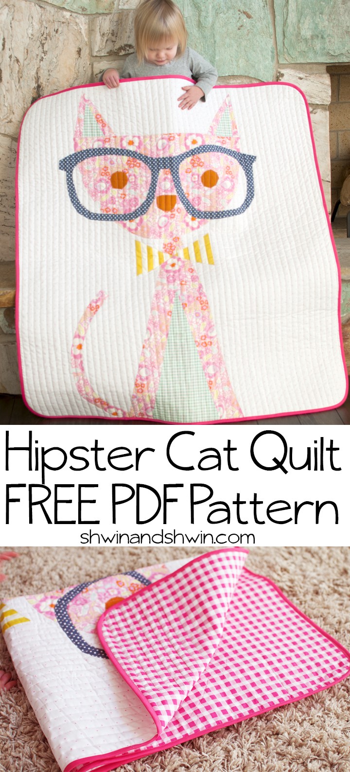 How to Sew a Hipster Cat Quilt?